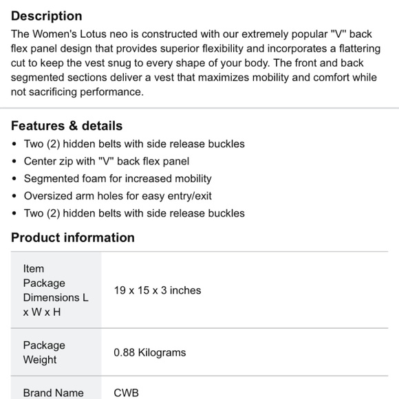 CWB Lotus Neo CGA Wakeboard Vest - Picture 2 of 5